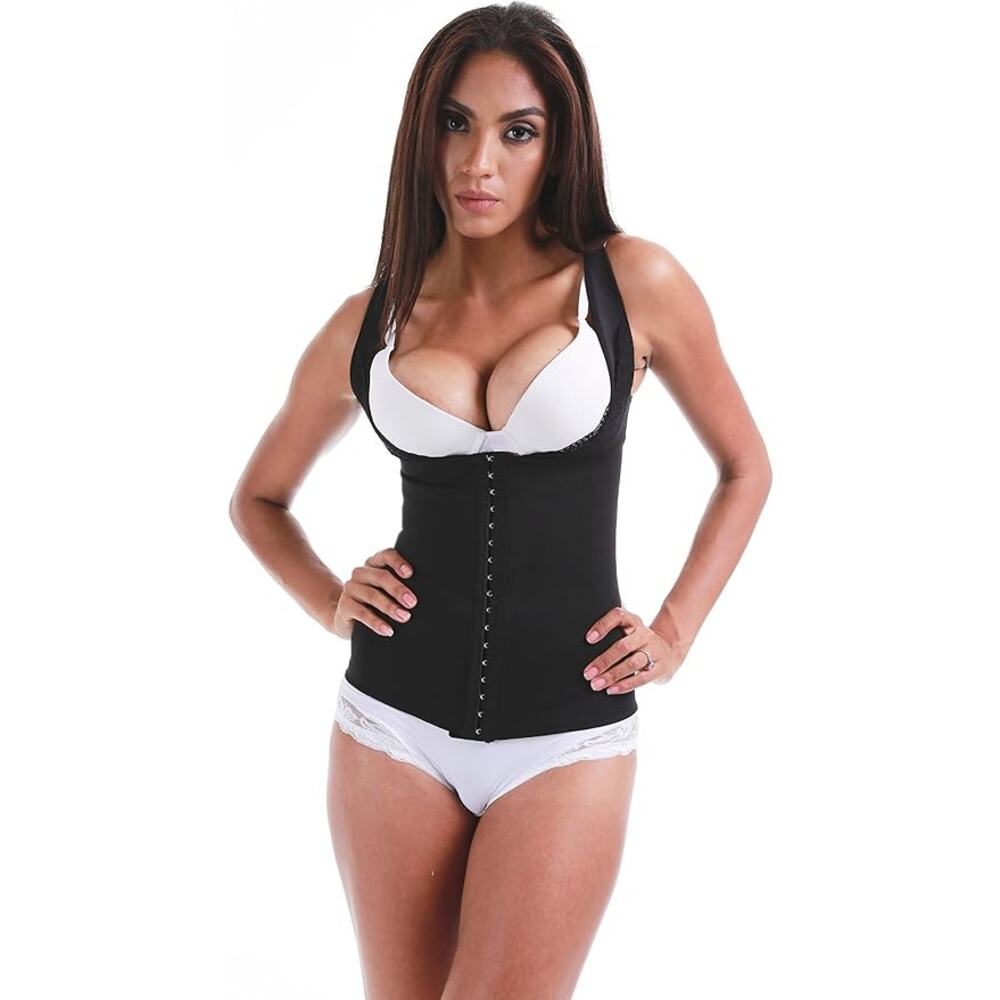 Magic Curves Waist Trainer Chaleco Belt Shapewear Black Large MC404